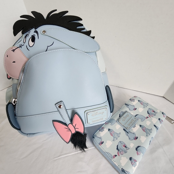 Loungefly Handbags - Loungefly Disney Parks Eeyore Mini Backpack and Wallet set